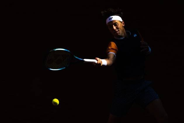 230603 Casper Ruud of Norway competes in men?s third round singles tennis match during Roland Garros on June 3, 2023 in Paris Photo Vegard Grott BILDBYRAN kod VG VG0446 bbeng tennis french open franska öppna atp roland garros grand slam norge  Copyright: VEGARDxGRoTT BB230603VG025