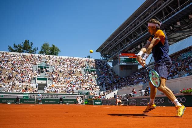 230603 Casper Ruud of Norway competes in men?s third round singles tennis match during Roland Garros on June 3, 2023 in Paris Photo Vegard Grott BILDBYRAN kod VG VG0446 bbeng tennis french open franska öppna atp roland garros grand slam norge  Copyright: VEGARDxGRoTT BB230603VG041