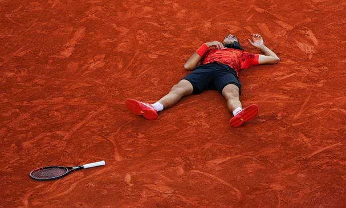 Mandatory Credit: Photo by Javier Garcia Shutterstock (13944030bu) Francisco Cerundolo celebrates defeating Taylor Fritz in four sets French Open Tennis, Day 7, Roland Garros, Paris, France - 03 June 2023 French Open Tennis, Day 7, Roland Garros, Paris, France - 03 June 2023  Copyright: xJavierxGarcia Shutterstockx 13944030bu