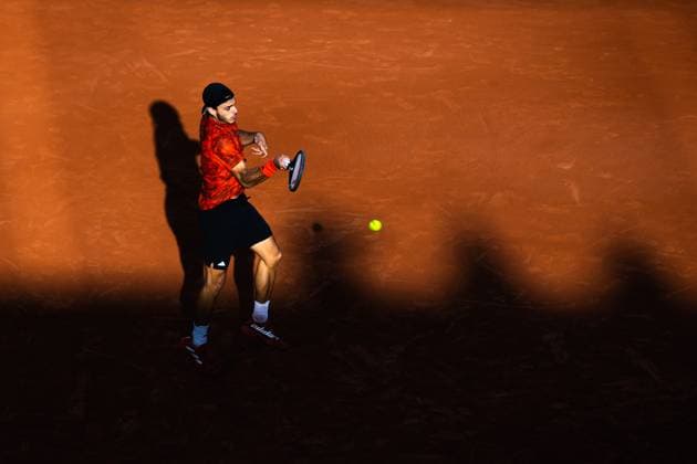 230603 Francisco Cerundolo of Argentina competes in men?s third round singles tennis match during Roland Garros on June 3, 2023 in Paris Photo Vegard Grott BILDBYRAN kod VG VG0446 bbeng tennis french open franska öppna atp roland garros grand slam  Copyright: VEGARDxGRoTT BB230603VG077