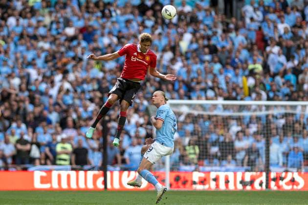 RaphaÃ«l Varane of Manchester United, ManU heads the ball during the FA Cup Final football match between Manchester City and Manchester United at Wembley Stadium in London, England (Richard Callis SPP)  Copyright: xRichardxCallis SPPx spp-en-RiCa-RMC020623--9