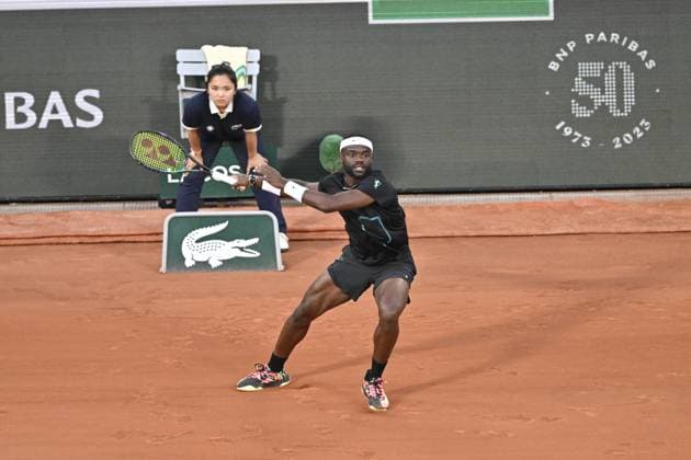 Tennis : Roland Garros 2023 - France - Frances Tiafoe - Usa Tennis : Roland Garros 2023 - France - 03 06 23 ChrysleneCaillaud Panoramic 