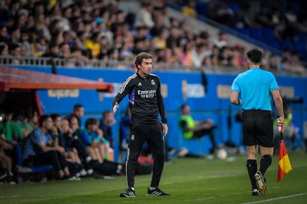 Head Coach Raul Gonzalez Real Madrid Castilla during a Playoff Primera Federacion RFEF match between Barca Athletic and Real Madrid Castilla at Estadi Johan Cruyff, in Barcelona, Spain on June 3, 2023 Photo Felipe Mondino Copyright: x@FELIPExMONDINOx
