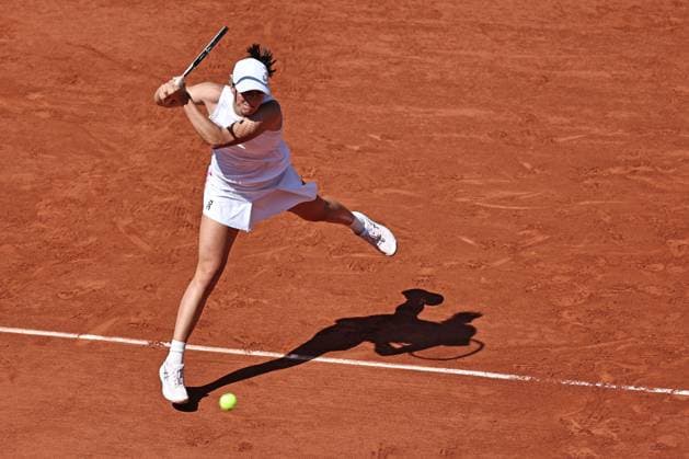 Iga Swiatek, POL, during third round of 2023 French Open at Roland Garros, Paris, 03 06 2023