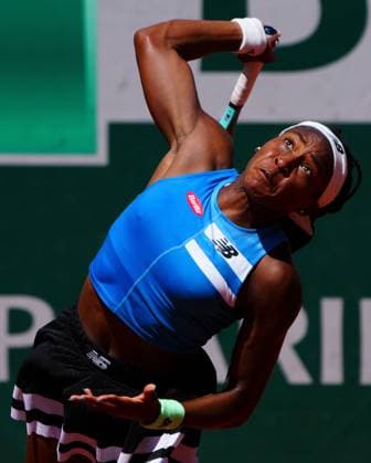 Mandatory Credit: Photo by Javier Garcia Shutterstock (13944030go) Coco Gauff French Open Tennis, Day 7, Roland Garros, Paris, France - 03 June 2023 French Open Tennis, Day 7, Roland Garros, Paris, France - 03 June 2023  Copyright: xJavierxGarcia Shutterstockx 13944030go
