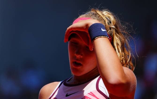 Mandatory Credit: Photo by Javier Garcia Shutterstock (13944030hb) Mirra Andreeva French Open Tennis, Day 7, Roland Garros, Paris, France - 03 June 2023 French Open Tennis, Day 7, Roland Garros, Paris, France - 03 June 2023  Copyright: xJavierxGarcia Shutterstockx 13944030hb