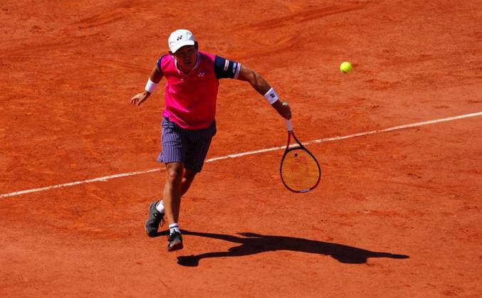 Mandatory Credit: Photo by Javier Garcia Shutterstock (13944030jl) Yoshihito Nishioka French Open Tennis, Day 7, Roland Garros, Paris, France - 03 June 2023 French Open Tennis, Day 7, Roland Garros, Paris, France - 03 June 2023  Copyright: xJavierxGarcia Shutterstockx 13944030jl