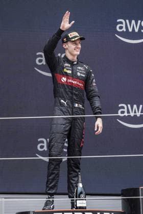 POURCHAIRE ThÃ o (fra), ART Grand Prix, Dallara F2, portrait podium during the Formula 1 AWS Gran Premio de Espana 2023, 7th round of the 2023 Formula One World Championship, WM, Weltmeisterschaft from June 2 to 4, 2023 on the Circuit de Barcelona-Catalunya, in Montmelo, Spain - F1 - SPANISH GRAND PRIX 2023 DPPI Panoramic  00123014__R3_9998