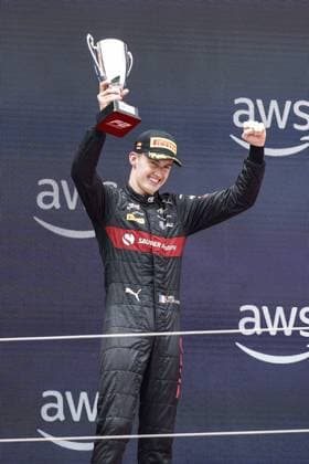 POURCHAIRE ThÃ o (fra), ART Grand Prix, Dallara F2, portrait podium during the Formula 1 AWS Gran Premio de Espana 2023, 7th round of the 2023 Formula One World Championship, WM, Weltmeisterschaft from June 2 to 4, 2023 on the Circuit de Barcelona-Catalunya, in Montmelo, Spain - F1 - SPANISH GRAND PRIX 2023 DPPI Panoramic  00123014__R3_0040
