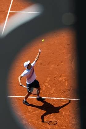 230604 Sebastian Eriksson of Sweden competes in boy?s first round singles tennis match during Roland Garros on June 4, 2023 in Paris Photo Vegard Grott BILDBYRAN kod VG VG0447 bbeng tennis french open franska öppna atp roland garros grand slam sverige sweden  Copyright: VEGARDxGRoTT BB230604VG002