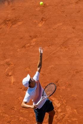 230604 Sebastian Eriksson of Sweden competes in boy?s first round singles tennis match during Roland Garros on June 4, 2023 in Paris Photo Vegard Grott BILDBYRAN kod VG VG0447 bbeng tennis french open franska öppna atp roland garros grand slam sverige sweden  Copyright: VEGARDxGRoTT BB230604VG005
