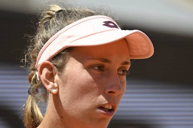 Tennis : Roland Garros 2023 - France - Elise Mertens - Belgique Tennis : Roland Garros 2023 - France - 04 06 23 ChrysleneCaillaud Panoramic 