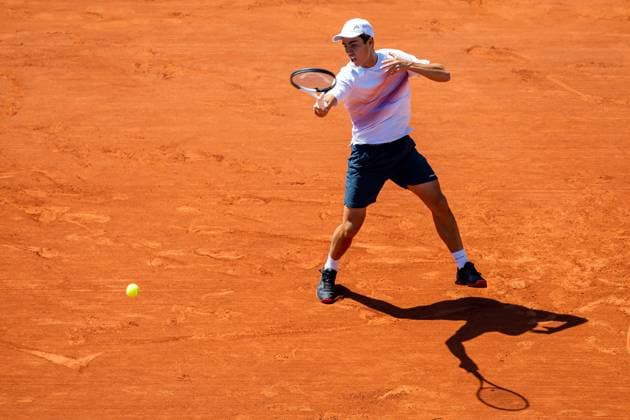 230604 Sebastian Eriksson of Sweden competes in boy?s first round singles tennis match during Roland Garros on June 4, 2023 in Paris Photo Vegard Grott BILDBYRAN kod VG VG0447 bbeng tennis french open franska öppna atp roland garros grand slam sverige sweden  Copyright: VEGARDxGRoTT BB230604VG014