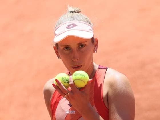 Belgian Elise Mertens pictured during a tennis match between Belgian Mertens (WTA28) and Russian Pavlyuchenkova, in the fourth round of the women s singles at the Roland Garros French Open tennis tournament in Paris, France, Sunday 04 June 2023. BENOITxDOPPAGNE  x68391022x