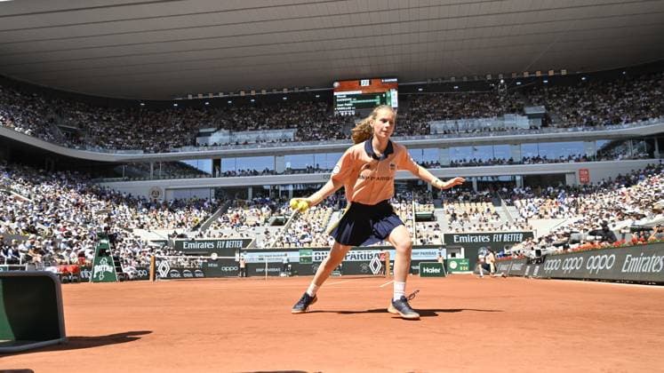 Tennis : Roland Garros 2023 - France - Ambiance court central Tennis : Roland Garros 2023 - France - 04 06 23 ChrysleneCaillaud Panoramic 