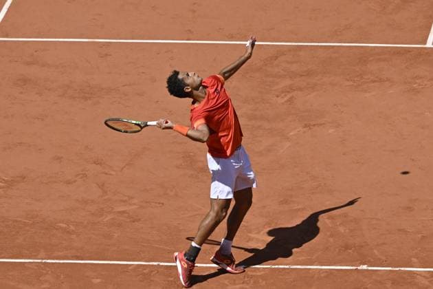 Tennis : Roland Garros 2023 - France - Juan Pablos Varillas - Perou Tennis : Roland Garros 2023 - France - 04 06 23 ChrysleneCaillaud Panoramic 