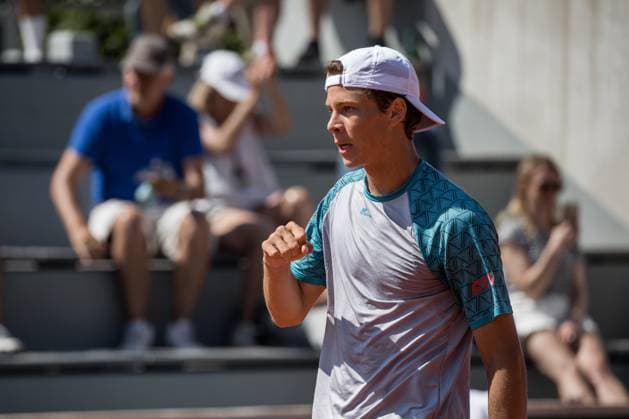 TENNIS - ATP, Tennis Herren French Open 2023 PARIS,FRANCE,04.JUN.23 - TENNIS - ATP World Tour, French Open, Roland Garros, Grand Slam, boys. Image shows Joel Schwaerzler (AUT).  GEPAxpictures xFrancoisxAsal