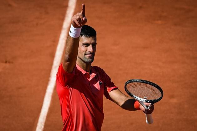 June 4, 2023, Paris, France, France: Novak DJOKOVIC of Serbia celebrates his victory during the eighth day of Roland-Garros 2023, French Open 2023, Grand Slam tennis tournament at the Roland-Garros Stadium on June 04, 2023 in Paris, France. Paris France - ZUMAm308 20230604_zsp_m308_003 Copyright: xMatthieuxMirvillex