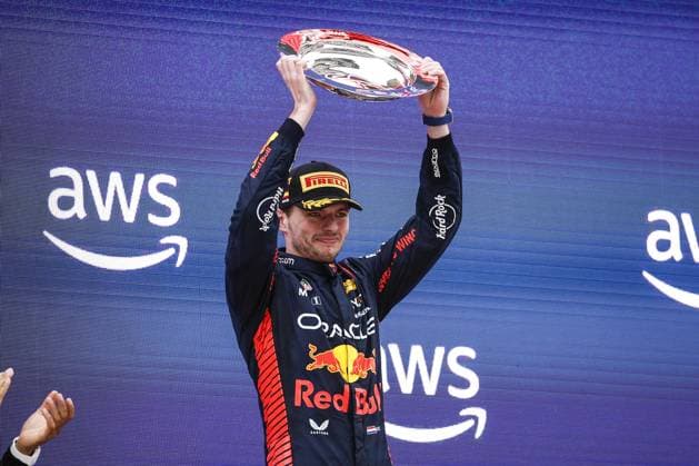VERSTAPPEN Max (ned), Red Bull Racing RB19, portrait podium during the Formula 1 AWS Gran Premio de Espana 2023, 7th round of the 2023 Formula One World Championship, WM, Weltmeisterschaft from June 2 to 4, 2023 on the Circuit de Barcelona-Catalunya, in Montmelo, Spain - F1 - SPANISH GRAND PRIX 2023 - RACE DPPI Panoramic  03323010__R3_1798