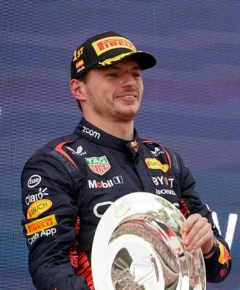 Formula 1 AWS Grand Prix of Spain 2023 04 06 2023, Circuit de Catalunya, Barcelona, Formula 1 AWS Grand Prix of Spain 2023 , in picture podium winner Max Verstappen NLD , Oracle Red Bull Racing nordphotoxGmbHx xBratic nph00250