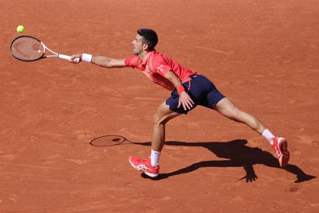 Novak Djokovic, SRB, during fourth round of 2023 French Open at Roland Garros, Paris, 04 06 2023