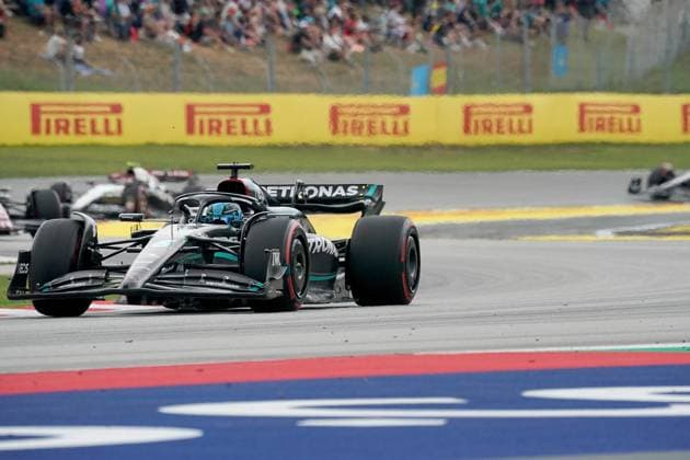 04 06 2023, Circuit de Catalunya, Barcelona, Formula 1 AWS Grand Prix of Spain 2023 , in picture George Russell GBR , Mercedes AMG Petronas Formula One Team Barcelona Circuit de Catalunya Catalunya Spain  eu-images-506