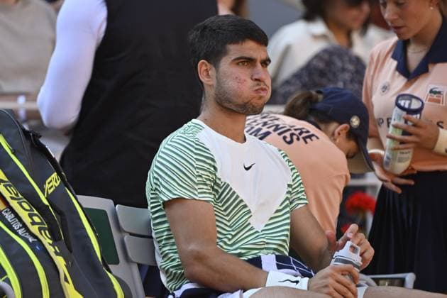 Tennis : Roland Garros 2023 - France - Carlos Alcaraz - Espagne Tennis : Roland Garros 2023 - France - 04 06 23 ChrysleneCaillaud Panoramic 