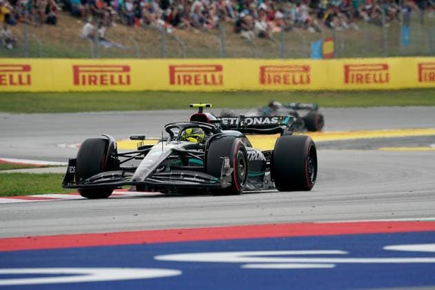 Formula 1 AWS Grand Prix of Spain 2023 04 06 2023, Circuit de Catalunya, Barcelona, Formula 1 AWS Grand Prix of Spain 2023 , in picture Lewis Hamilton GBR , Mercedes AMG Petronas Formula One Team nordphotoxGmbHx xBratic nph00250