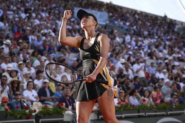 Sport Bilder des Tages joie d Elina Svitolina (ukr) TENNIS : Roland Garros 2023 - Paris - 04 06 2023 JBAutissier Panoramic 