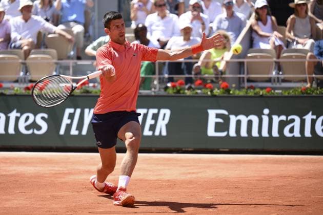 Novak Djokovic (srb) TENNIS : Roland Garros 2023 - Paris - 04 06 2023 JBAutissier Panoramic 