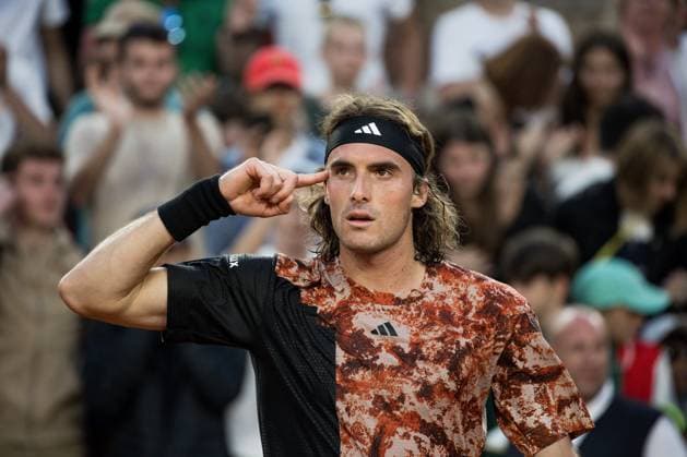 TENNIS - ATP, Tennis Herren French Open 2023 PARIS,FRANCE,04.JUN.23 - TENNIS - ATP World Tour, French Open, Roland Garros, Grand Slam. Image shows Stefanos Tsitsipas (GRE).  GEPAxpictures xFrancoisxAsal
