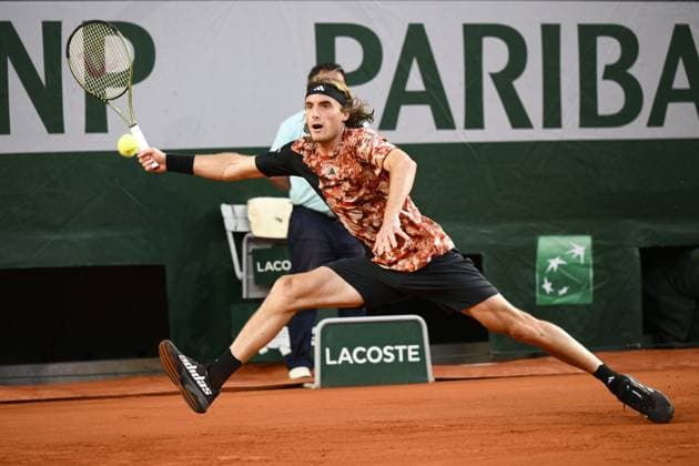 Stefanos Tsitsipas (Gre) TENNIS : Roland Garros 2023 - Paris - 04 06 2023 JBAutissier Panoramic 