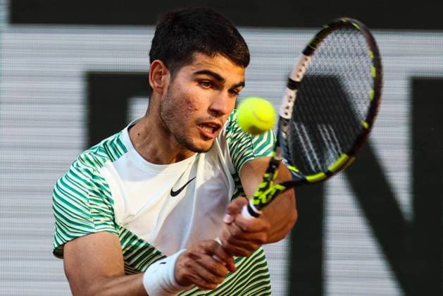 2023 French Open - Day Eight Carlos ALCARAZ (ESP) during his match against Lorenzo MUSETTI (ITA) on Philippe CHATRIER court in The French Open Roland Garros 2023 tennis tournament day eight. Paris France  Copyright: xIbrahimxEzzatx originalFilename:ezzat-notitle230604_npMDK.jpg