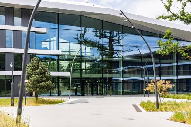 DFB Campus Frankfurt The German Football Association (DFB) has spent 180 million euros on its new headquarters with a soccer hall, soccer pitches and seminar rooms 04 06 2023 Frankfurt am Main, Hesse, Germany, Europe Â