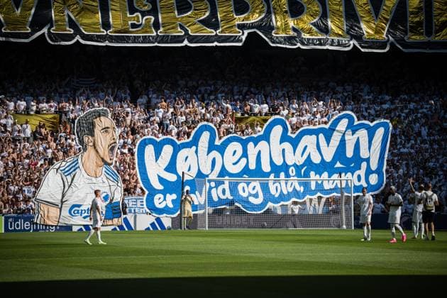 FC Copenhagen win Danish 3F Superliga, Copenhagen, Denmark Copenhagen, Denmark. 04th, June 2023. Football fans of FC Copenhagen seen on the stands with a tifo for captian Zeca during the 3F Superliga match between FC Copenhagen and Randers FC at Parken in Copenhagen. Copenhagen Denmark  Copyright: xGonzalesxPhoto TobiasxJorgensenx