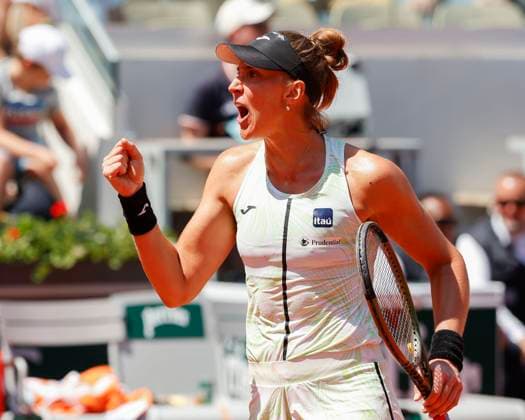 Beatriz Haddad Maia makes fist and cheers, jubilation, joy, emotion Copyright: xJuergenxHasenkopfx