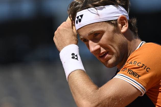 Tennis : Roland Garros 2023 - France - Casper Ruud - Norvege Tennis : Roland Garros 2023 - France - 05 06 23 ChrysleneCaillaud Panoramic 