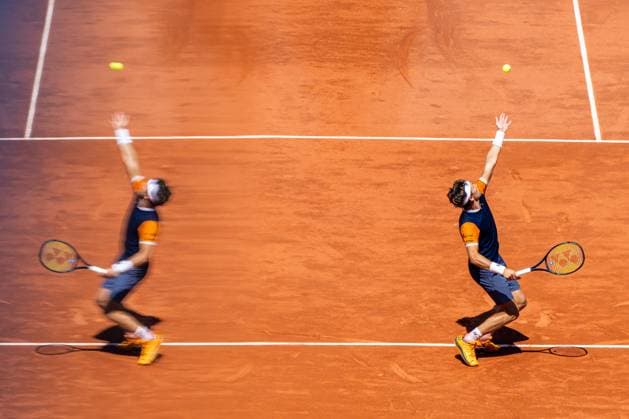 230605 Casper Ruud of Norway competes in men?s fourth round singles tennis match during Roland Garros on June 5, 2023 in Paris Photo Vegard Grott BILDBYRAN kod VG VG0448 bbeng tennis french open franska öppna atp roland garros grand slam norge norway  Copyright: VEGARDxGRoTT BB230605VG027