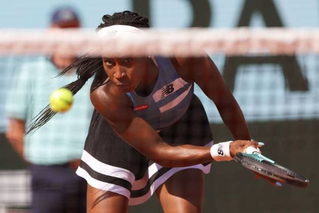 Coco Gauff, USA, during fourth round of 2023 French Open at Roland Garros, Paris, 05 06 2023