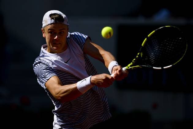 Holger Rune (Den) TENNIS : Roland Garros 2023 - Paris - 05 06 2023 JBAutissier Panoramic 