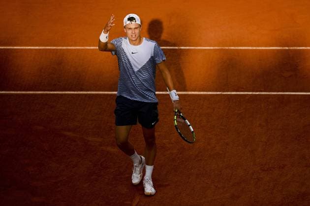 joie de Holger Rune (Den) TENNIS : Roland Garros 2023 - Paris - 05 06 2023 JBAutissier Panoramic 