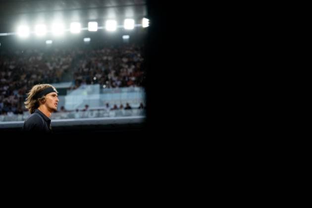 230605 Alexander Zverev of Germany competes in men?s fourth round singles tennis match during Roland Garros on June 5, 2023 in Paris Photo Vegard Grott BILDBYRAN kod VG VG0448 bbeng tennis french open franska öppna atp roland garros grand slam germany deutschland germany  Copyright: VEGARDxGRoTT BB230605VG052