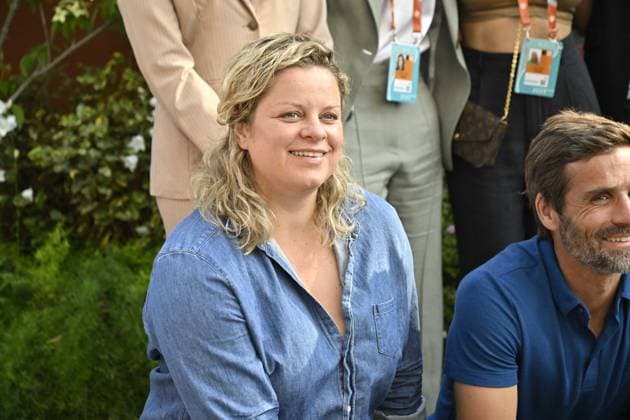 Tennis : Roland Garros 2023 - France - Trophee des Legendes - Kim Clijsters - Hollande Tennis : Roland Garros 2023 - France - 05 06 23 ChrysleneCaillaud Panoramic 