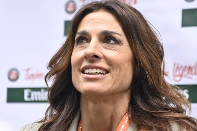 Tennis : Roland Garros 2023 - France - Trophee des Legendes - Gabriella Sabatini - Argentine Tennis : Roland Garros 2023 - France - 05 06 23 ChrysleneCaillaud Panoramic 
