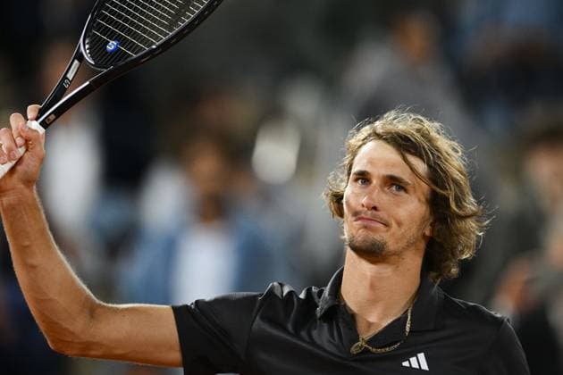 joie d Alexander Zverev (Ger) TENNIS : Roland Garros 2023 - Paris - 05 06 2023 JBAutissier Panoramic 