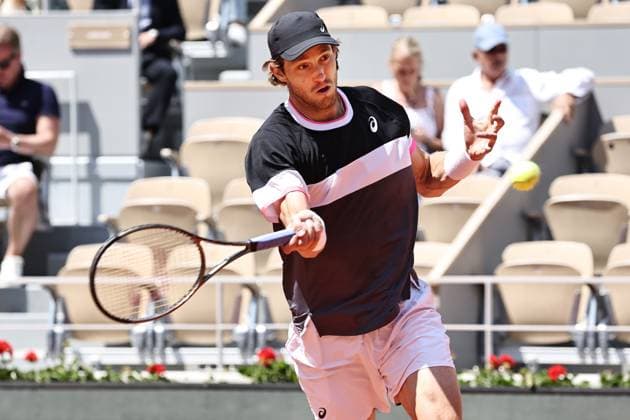 Nicolas Jarry, CHI, during fourth round of 2023 French Open at Roland Garros, Paris, 05 06 2023