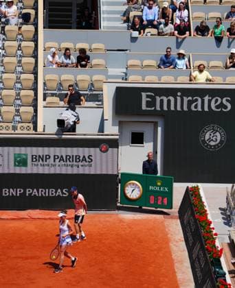 Mandatory Credit: Photo by Javier Garcia Shutterstock (13949267r) Gael Monfils watches Elina Svitolina French Open Tennis, Day 10, Roland Garros, Paris, France - 06 June 2023 French Open Tennis, Day 10, Roland Garros, Paris, France - 06 June 2023  Copyright: xJavierxGarcia Shutterstockx 13949267r