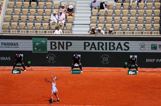 Mandatory Credit: Photo by Javier Garcia Shutterstock (13949267s) A sparsley populated Presidential Box for the second women s quarter final between Elina Svitolina and Aryna Sabalenka French Open Tennis, Day 10, Roland Garros, Paris, France - 06 June 2023 French Open Tennis, Day 10, Roland Garros, Paris, France - 06 June 2023  Copyright: xJavierxGarcia Shutterstockx 13949267s