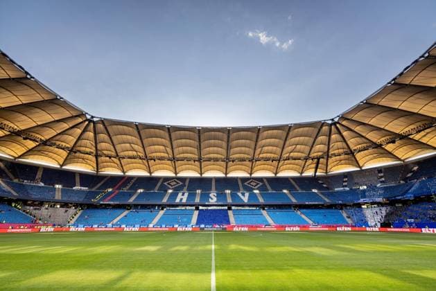Hamburg, 5 June 2023 Football, 1 2 Bundesliga 2022 23, Relegation, Hamburger SV VfB Stuttgart Overview of Hamburg Volksparkstadion, home ground of HSV DFL REGULATIONS PROHIBIT ANY USE OF PHOTOGRAPHS AS IMAGE SEQUENCES AND OR QUASI VIDEO