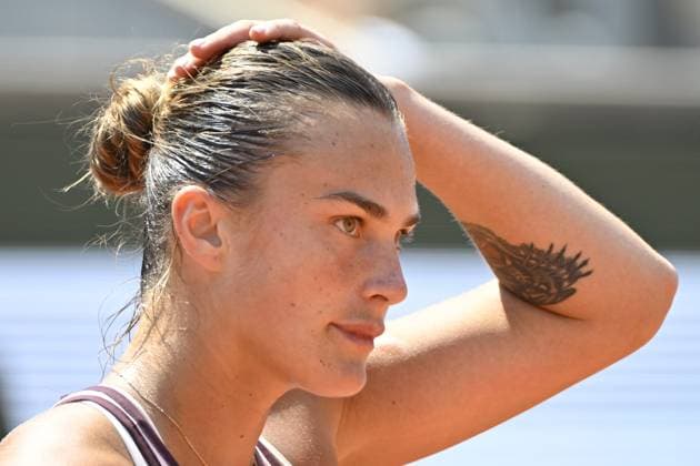 Tennis : Roland Garros 2023 - France -Aryna Sabalenka - Bielarusse Tennis : Roland Garros 2023 - France - 06 06 23 ChrysleneCaillaud Panoramic 